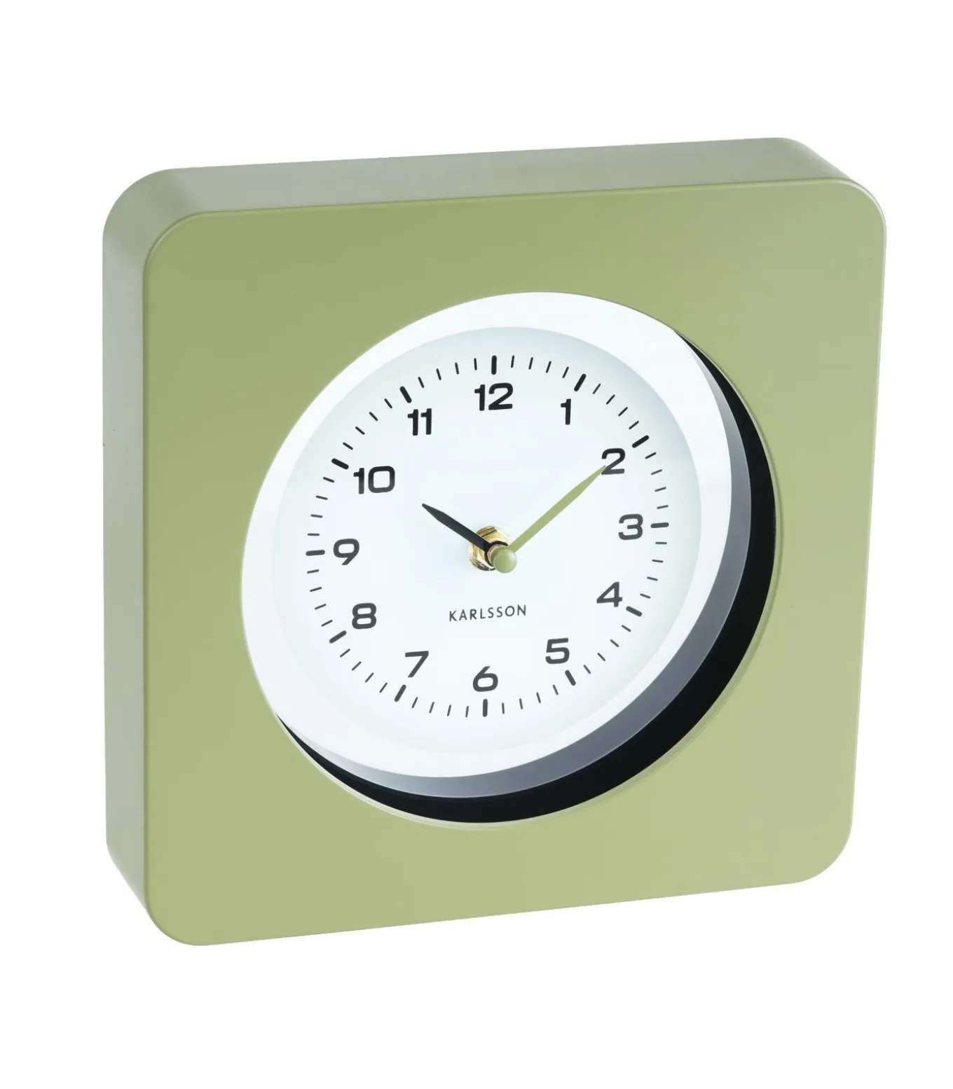 Wandklok New Vintage - Legergroen - 4.4x22x22cm