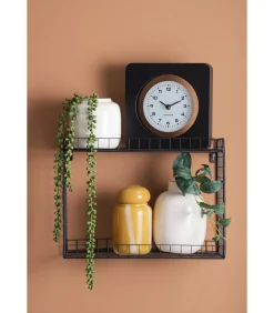 Wandklok New Vintage - Mat zwart - 4.4x22x22cm