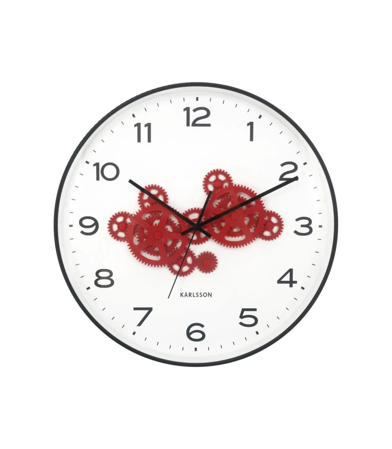 Wandklok Open Gear - Zwart - 40.8x40.8x40.8cm