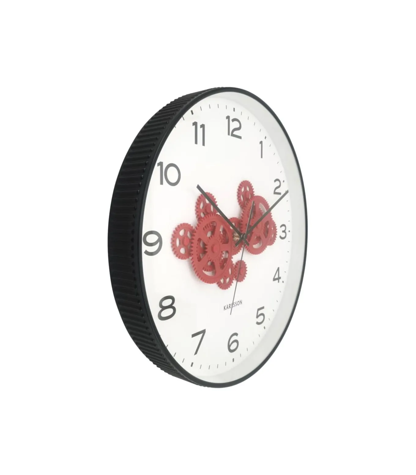 Wandklok Open Gear - Zwart - 40.8x40.8x40.8cm