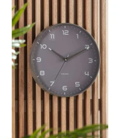 Wandklok Orgullo - Donkergrijs - Ø40cm
