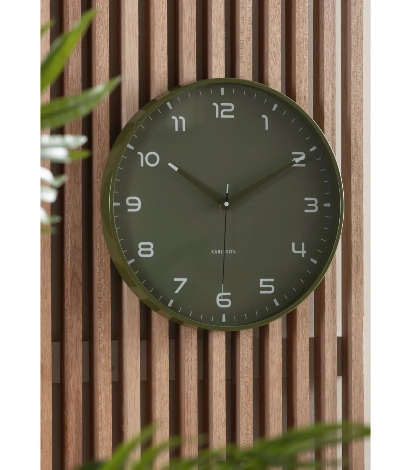 Wandklok Orgullo - Legergroen - Ø40cm