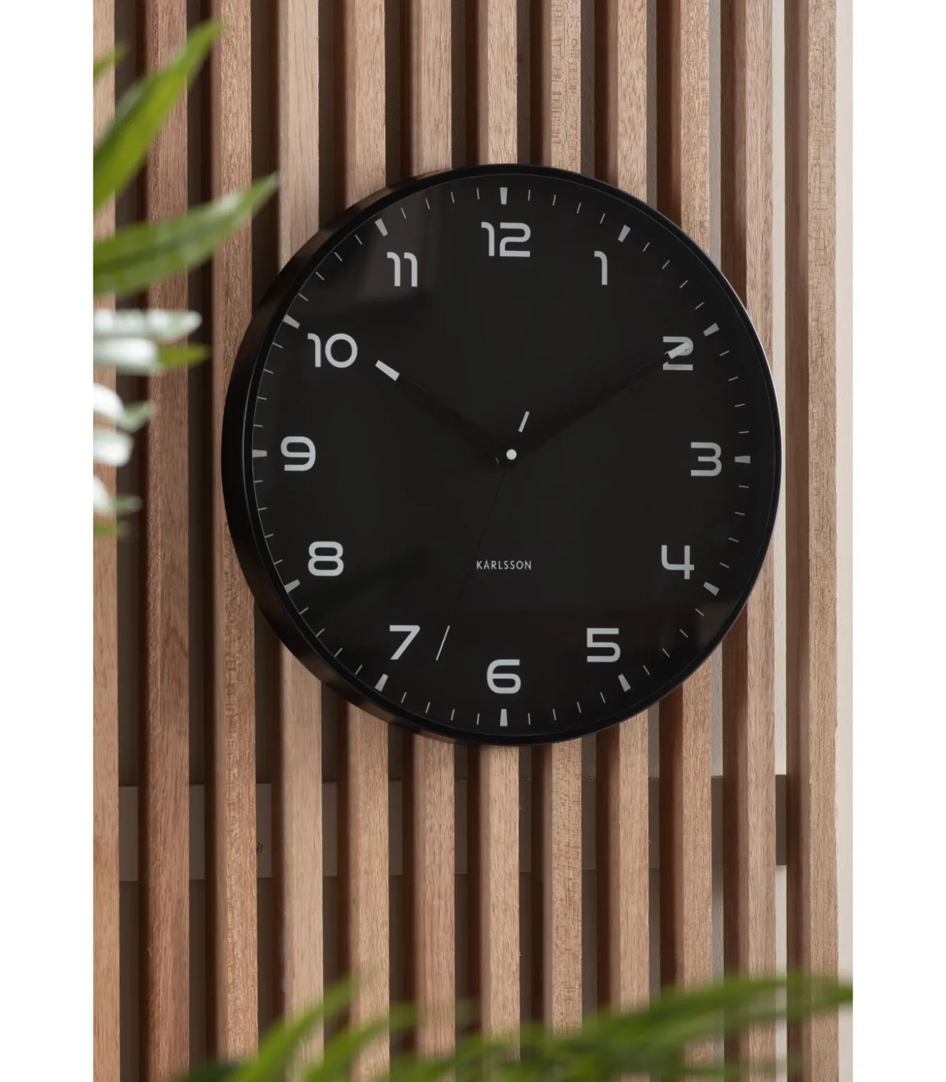 Wandklok Orgullo - Mat zwart - Ø40cm