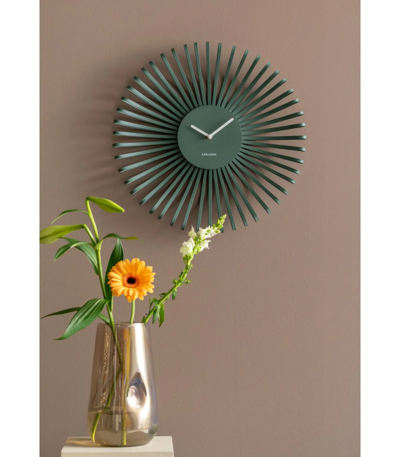 Wandklok Polo - Groen - 48x48x48cm