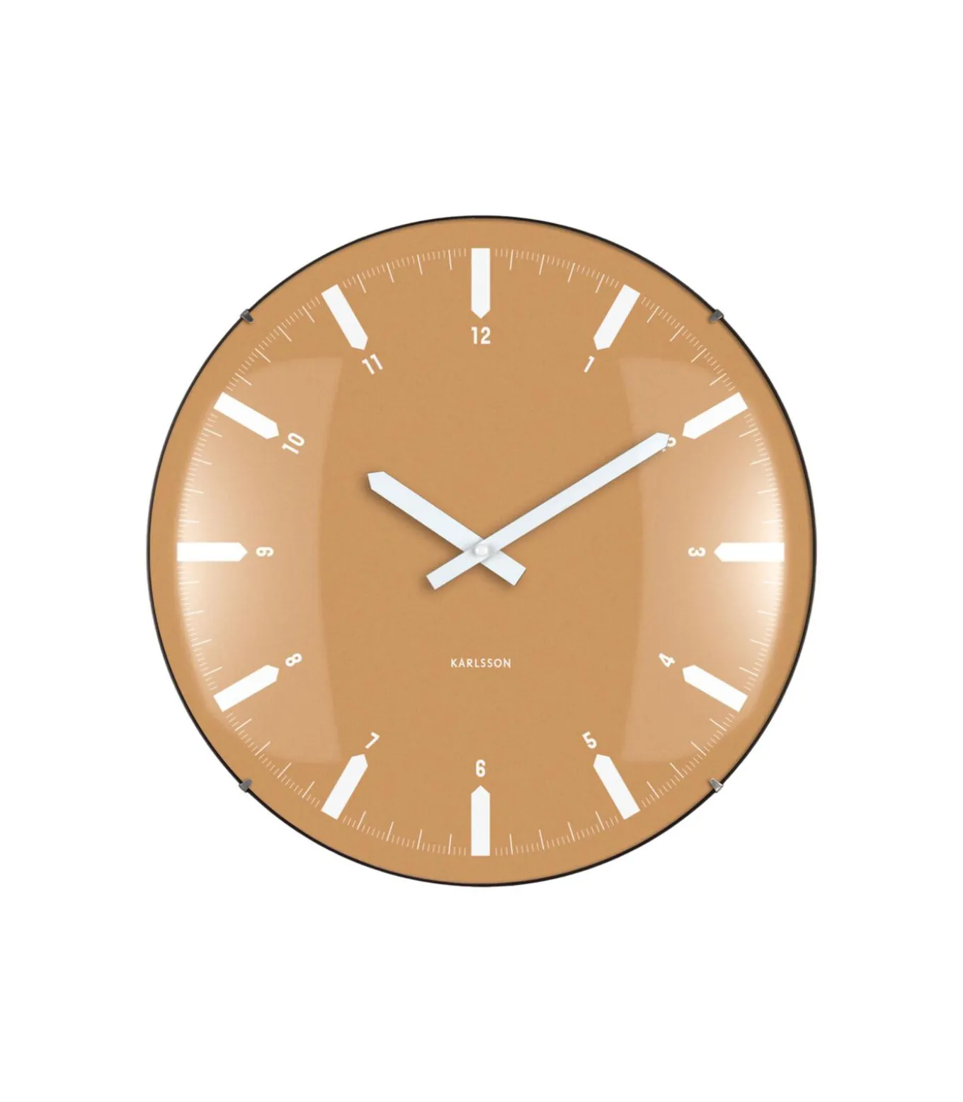 Wandklok Realista Dome - Geel - 35x35x35cm