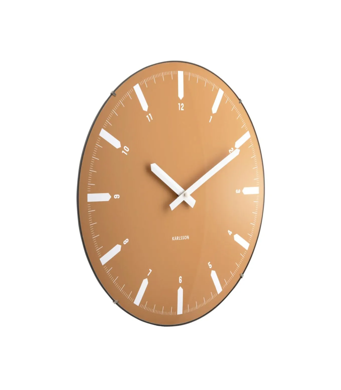 Wandklok Realista Dome - Geel - 35x35x35cm