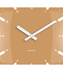 Wandklok Realista Dome - Geel - 35x35x35cm