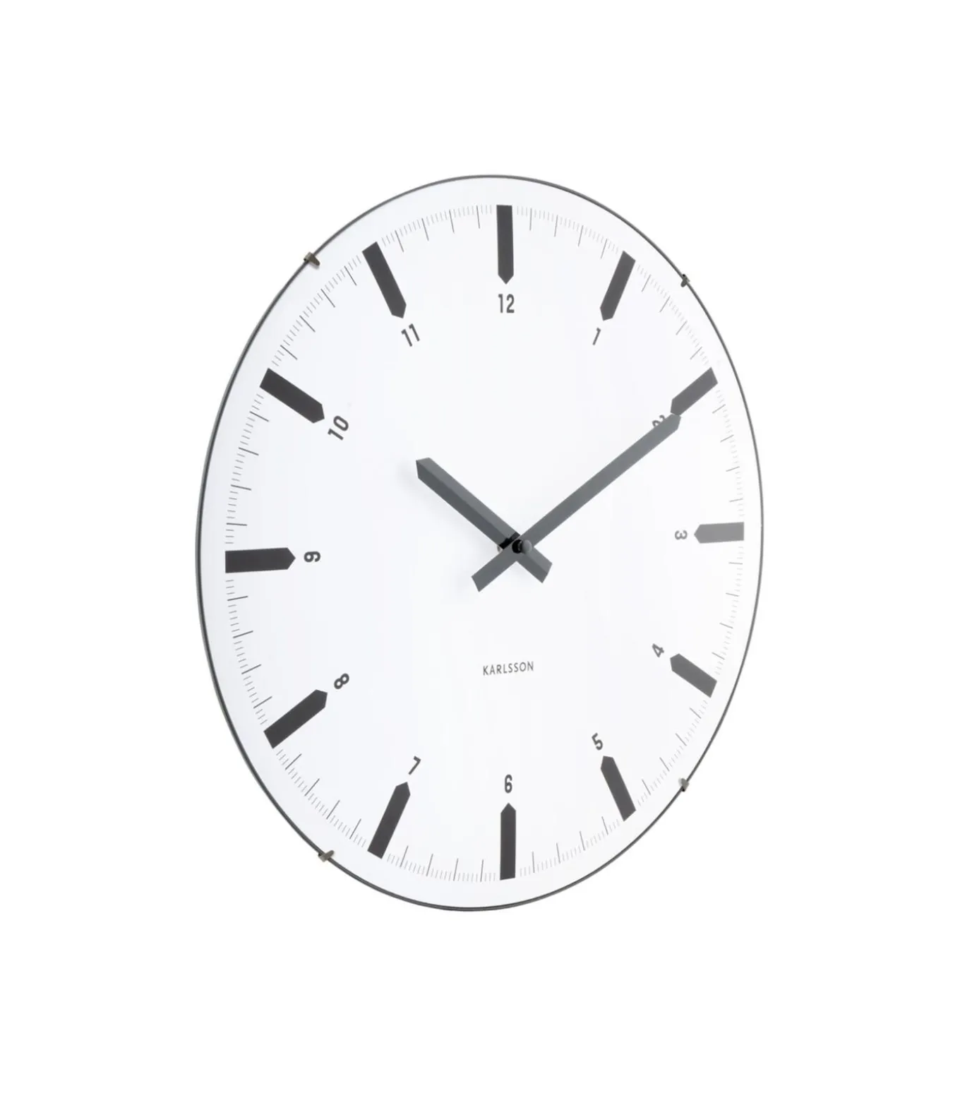 Wandklok Realista Dome - Wit - 35x35x35cm