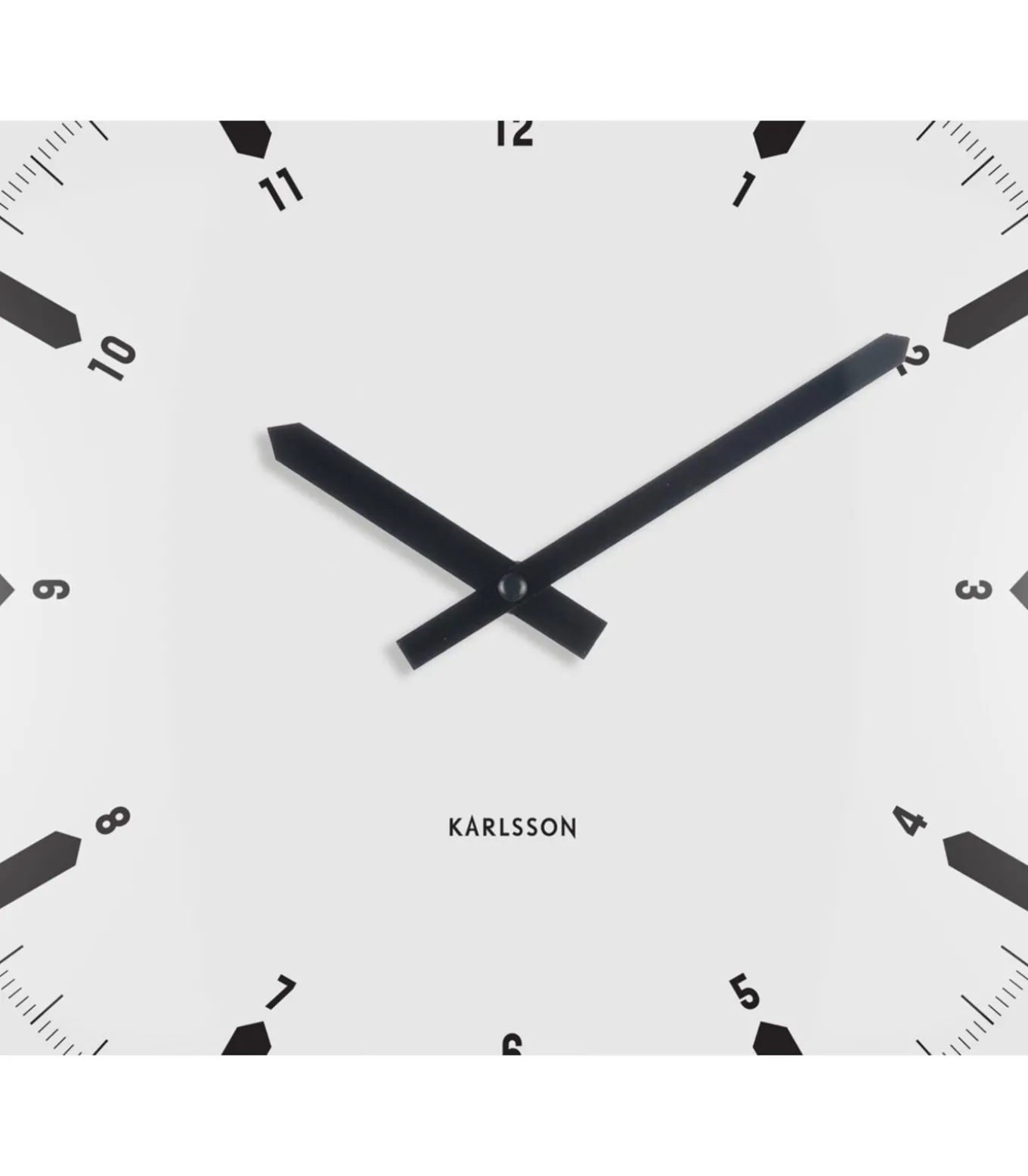 Wandklok Realista Dome - Wit - 35x35x35cm