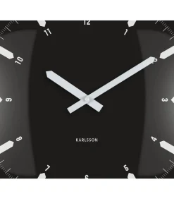 Wandklok Realista Dome - Zwart - 35x35x35cm