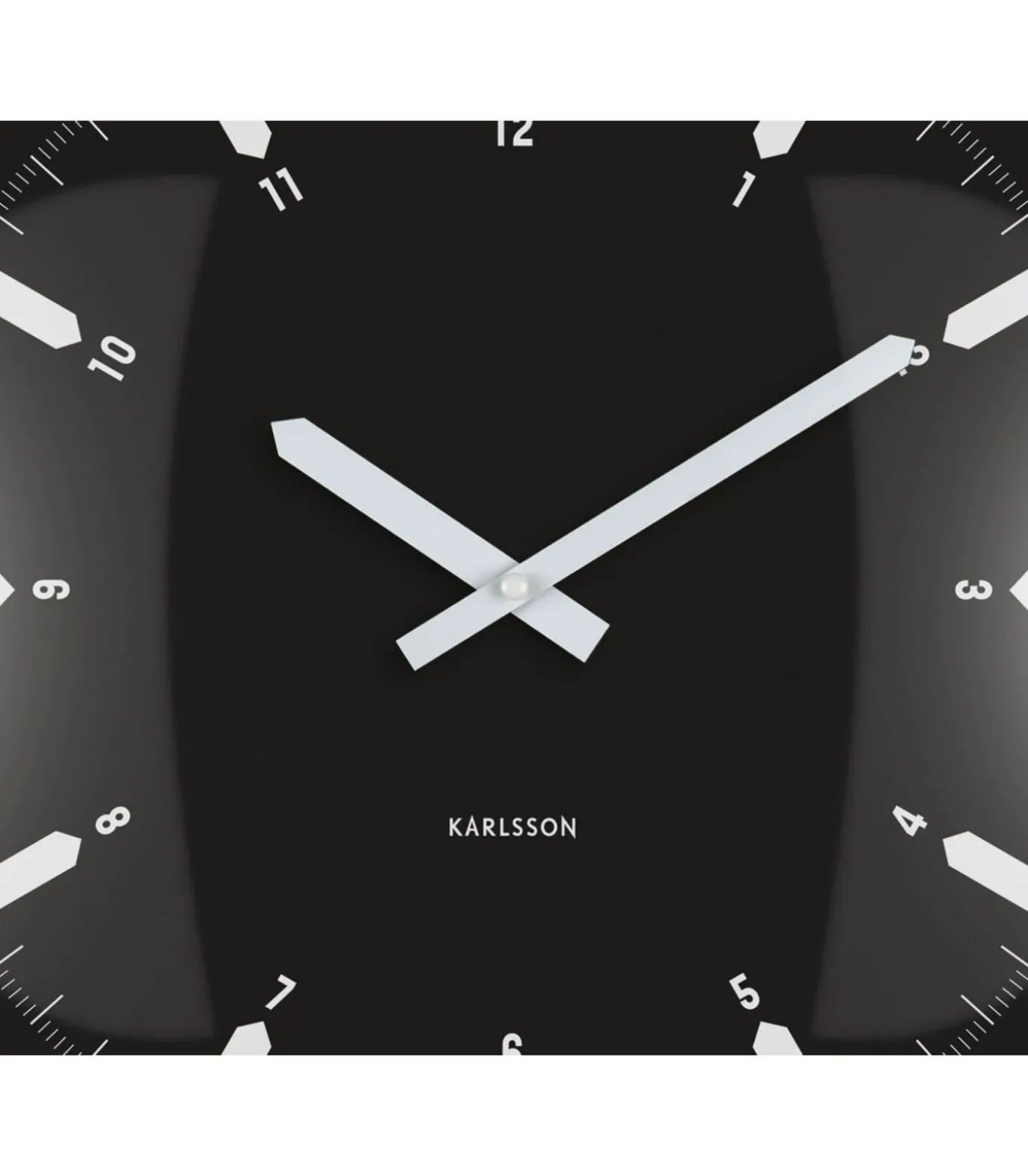 Wandklok Realista Dome - Zwart - 35x35x35cm