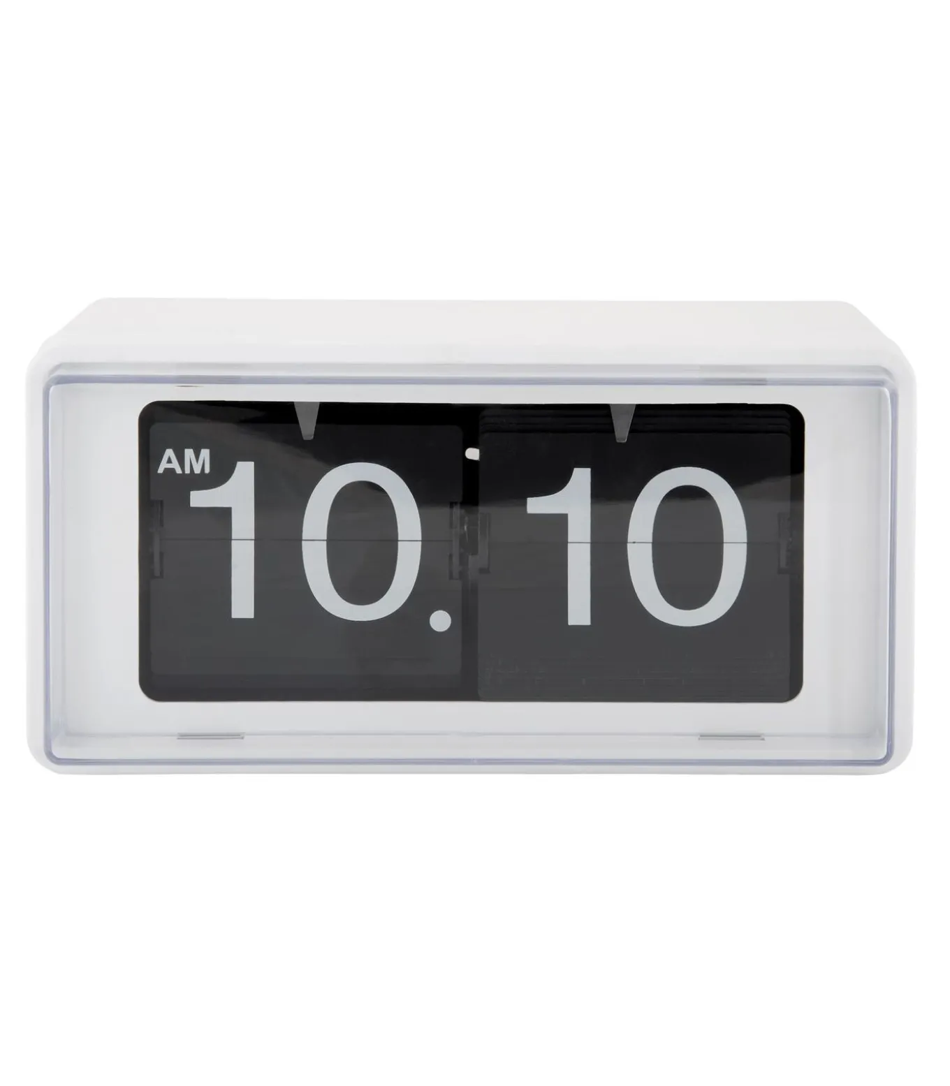 Wandklok Retro Boxed Flip - Mat wit - 20x10x10cm