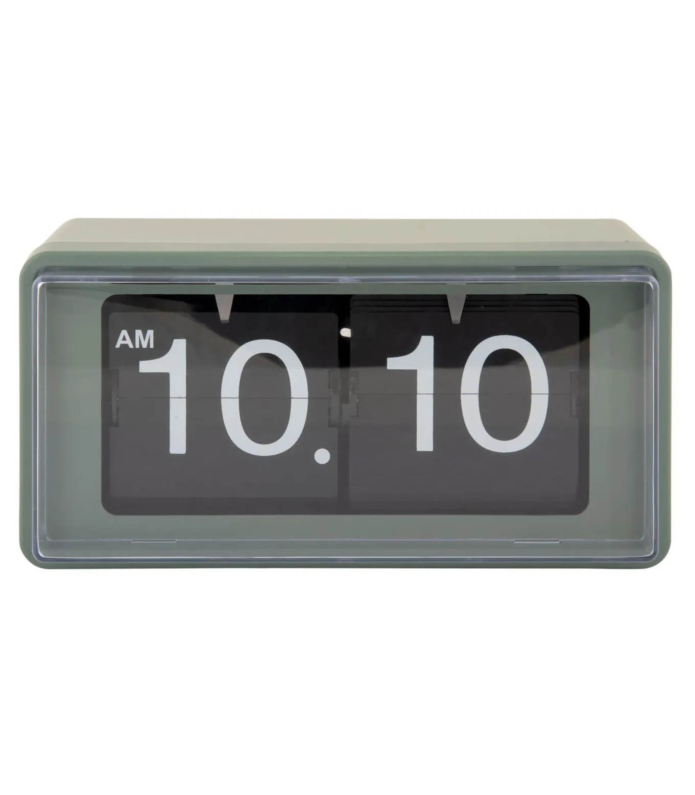 Wandklok Retro Boxed Flip - Jungle groen - 20x10x10cm