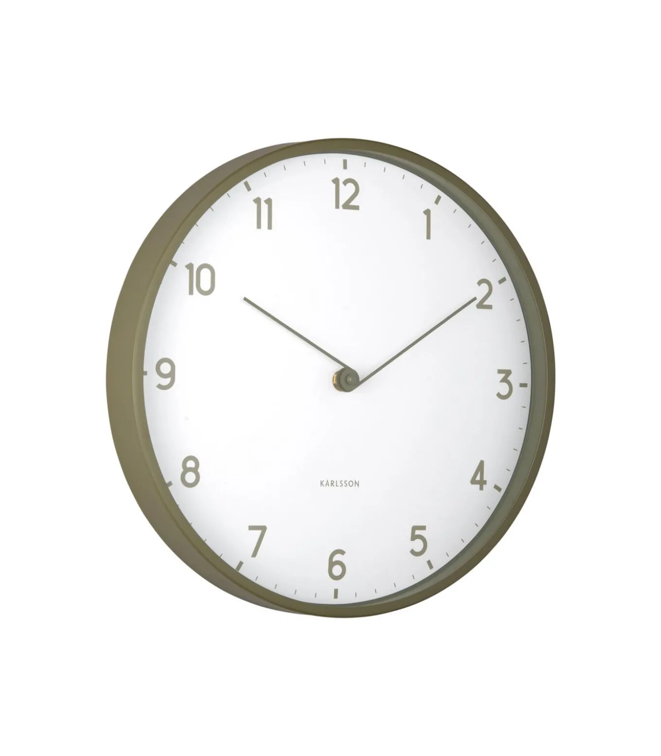 Wandklok Sencillez - Legergroen - Ø30cm