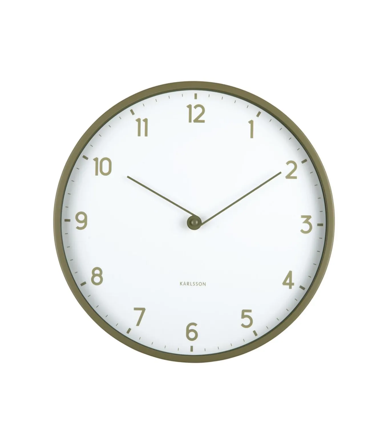 Wandklok Sencillez - Legergroen - Ø30cm