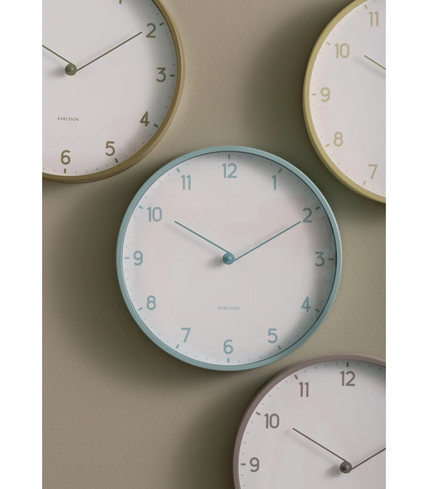 Wandklok Sencillez - Theegroen - Ø30cm