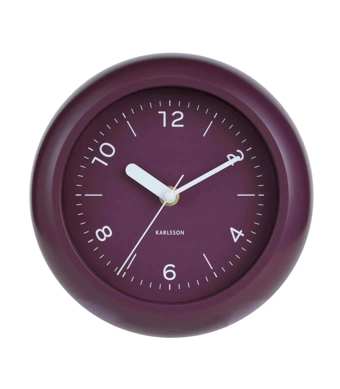 Wandklok Slope - Dark mauve - Ø20cm