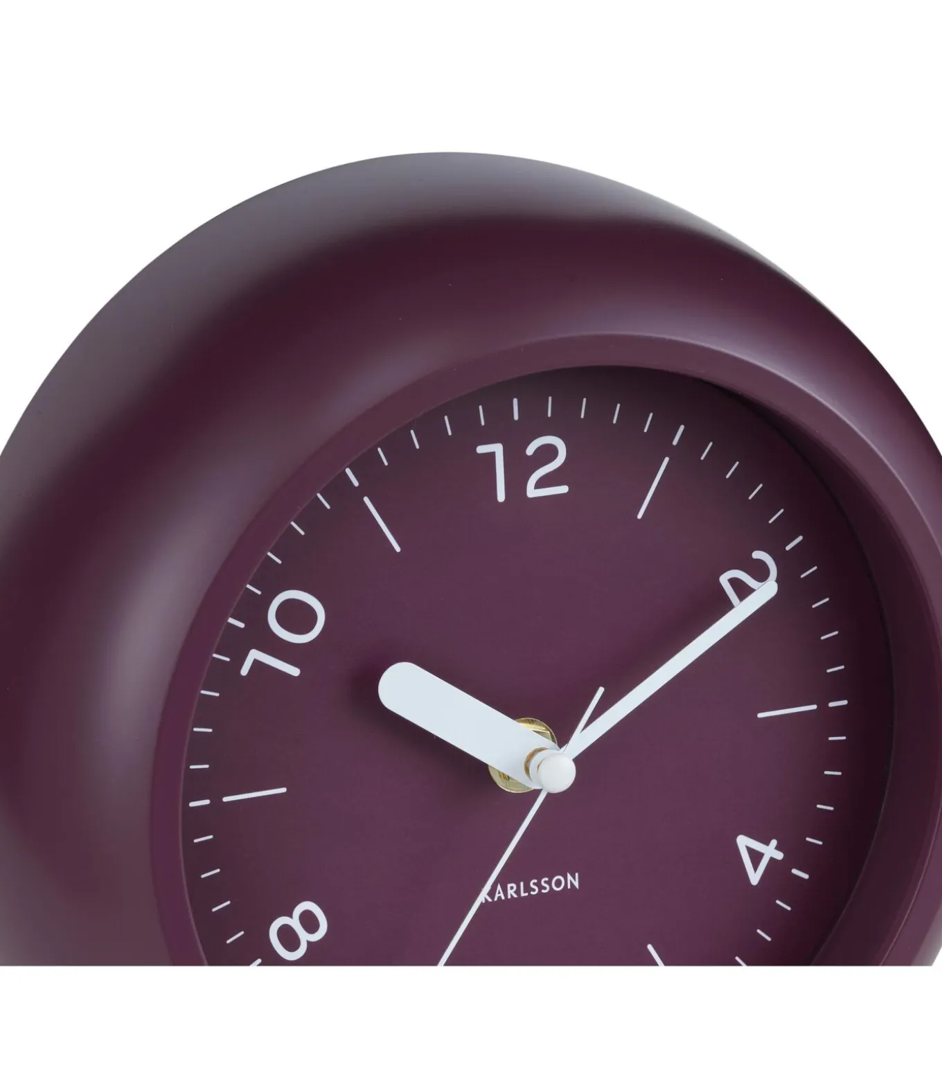 Wandklok Slope - Dark mauve - Ø20cm