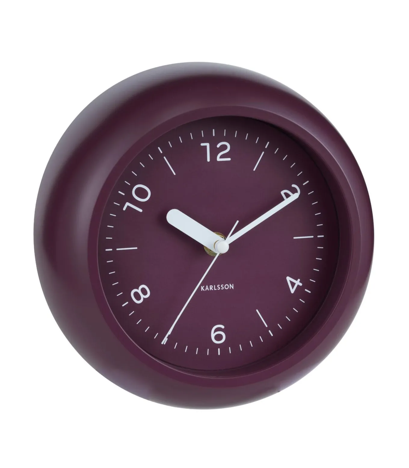 Wandklok Slope - Dark mauve - Ø20cm