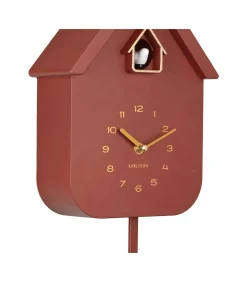 Wandklok Solo Color Cuckoo - Bordeaux - 6x21,5x41cm