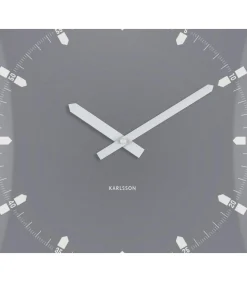 Wandklok Sucinto Dome Square - Grijs - 35x35x35cm