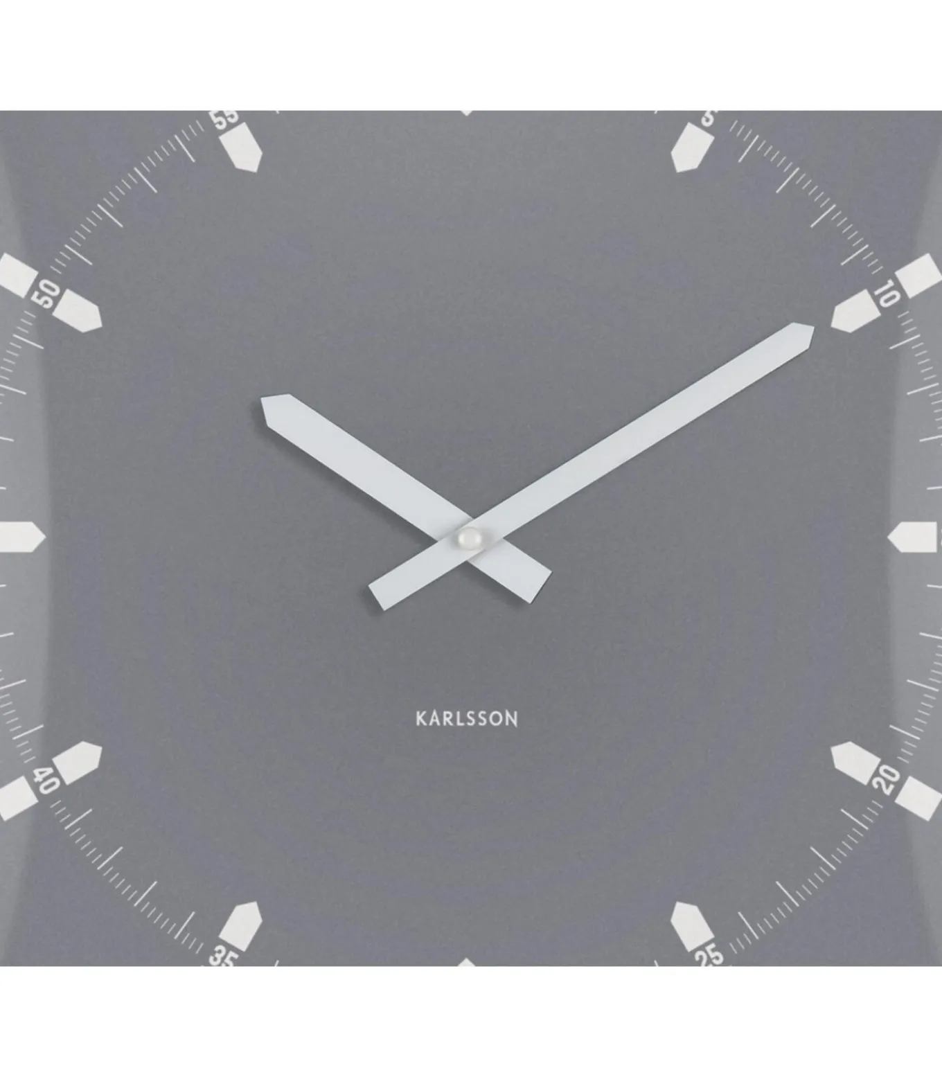 Wandklok Sucinto Dome Square - Grijs - 35x35x35cm