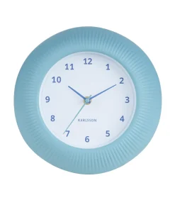 Wandklok Tender Rib - Mistig blauw - Ø25cm