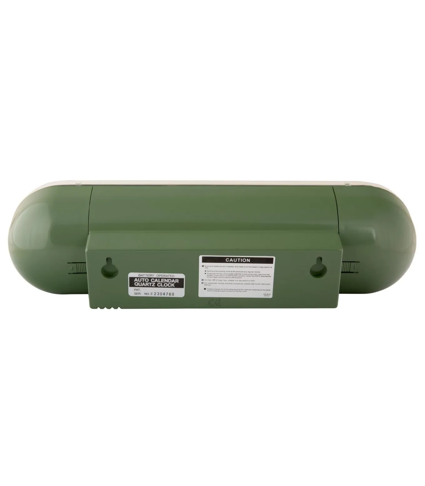 Wandklok Tube Flip - Jungle groen - 38x10x13.5cm