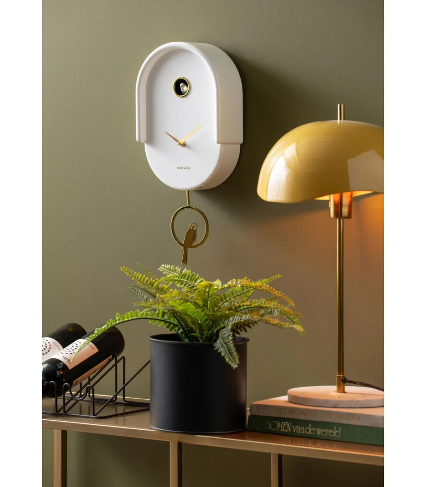 Wandklok Tweet - Wit - 20x8.5x42cm