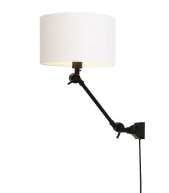 Wandlamp Amsterdam - Wit/Zwart - 65x32x45cm