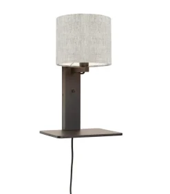 Wandlamp Andes - Bamboe Zwart/Naturel - 19x24x36cm