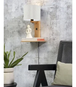 Wandlamp Andes - Bamboe/Naturel - 19x24x36cm