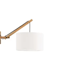 Wandlamp Andes - Bamboe/Wit - 50x32x45cm