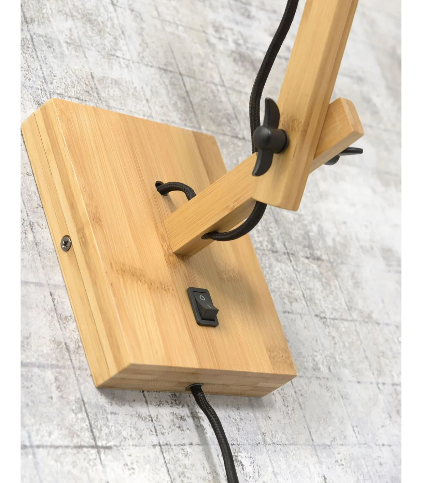 Wandlamp Andes - Bamboe/Wit - 50x32x45cm