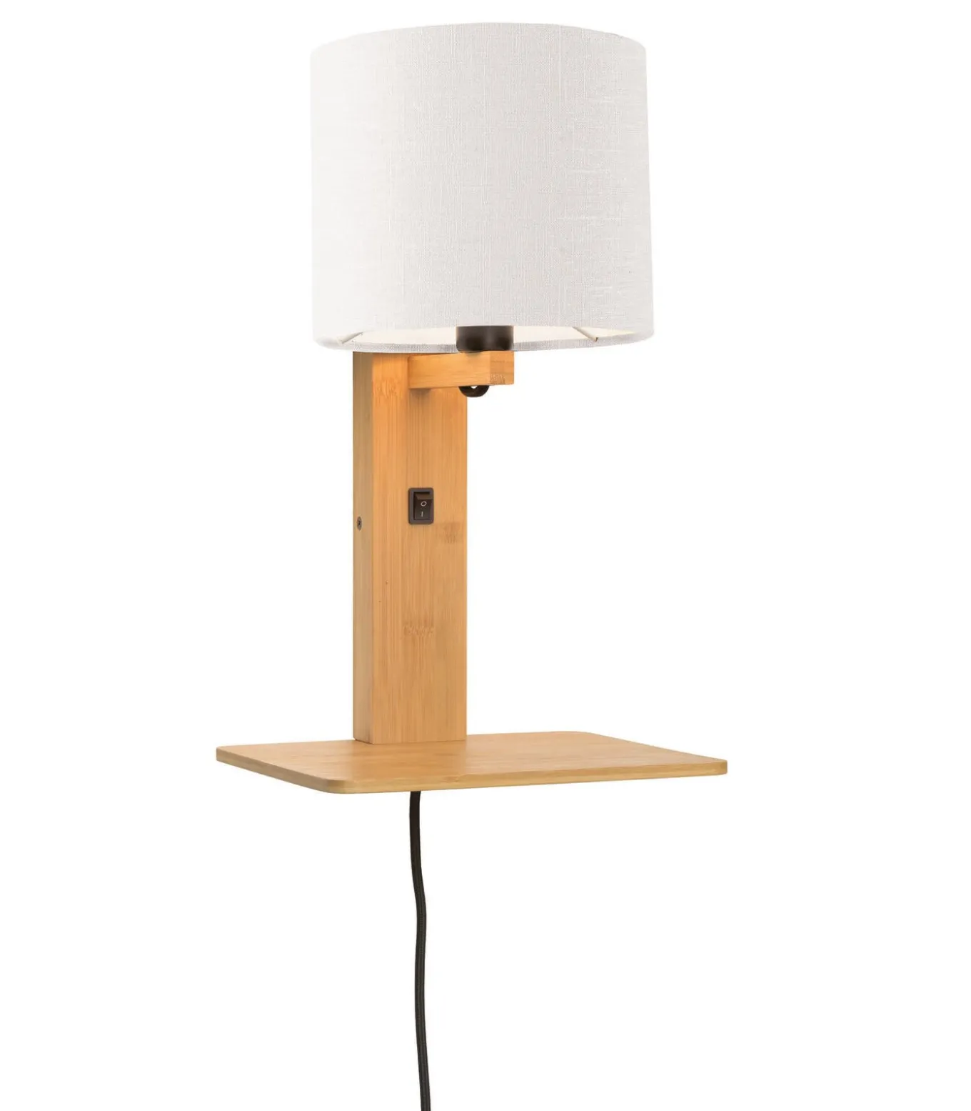 Wandlamp Andes - Bamboe/Wit - 19x24x36cm