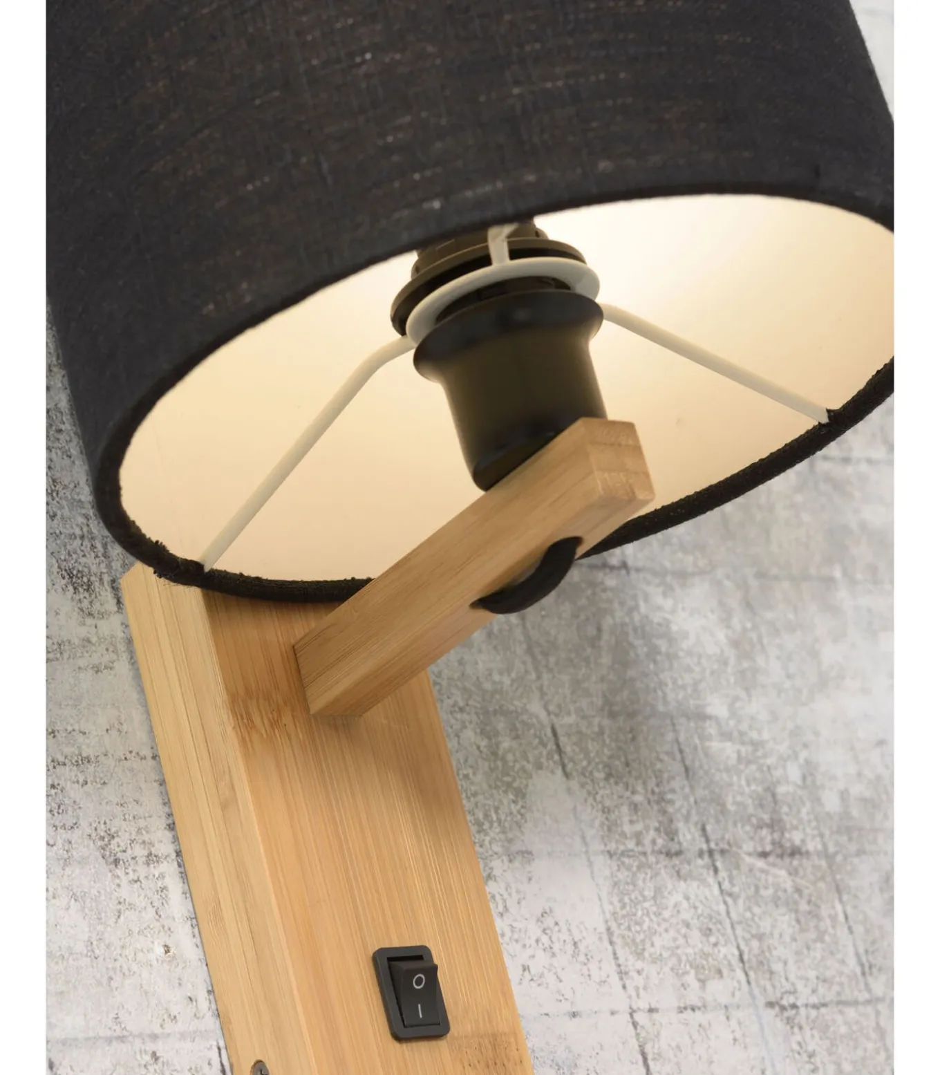 Wandlamp Andes - Bamboe/Wit - 19x24x36cm