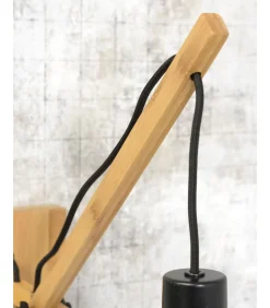Wandlamp Andes - Bamboe/Zwart - 50x32x45cm