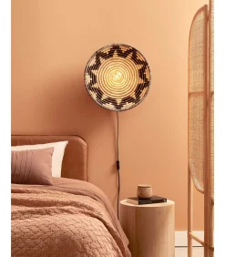 Wandlamp Andros - Naturel/Zwart - Ø45cm