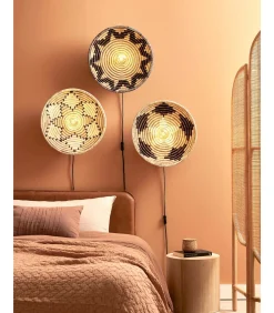 Wandlamp Andros - Naturel/Zwart - Ø45cm