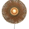 Wandlamp Bali - Bamboe/Zwart - Ø60cm