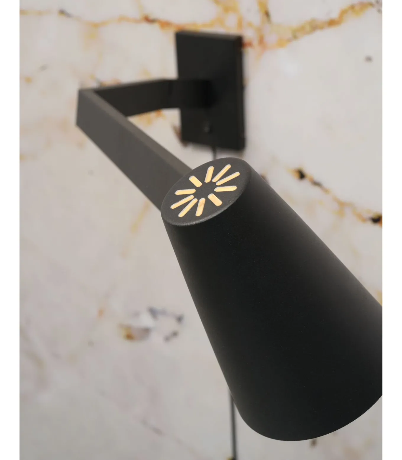 Wandlamp Biarritz - Zwart - 89x12x25cm