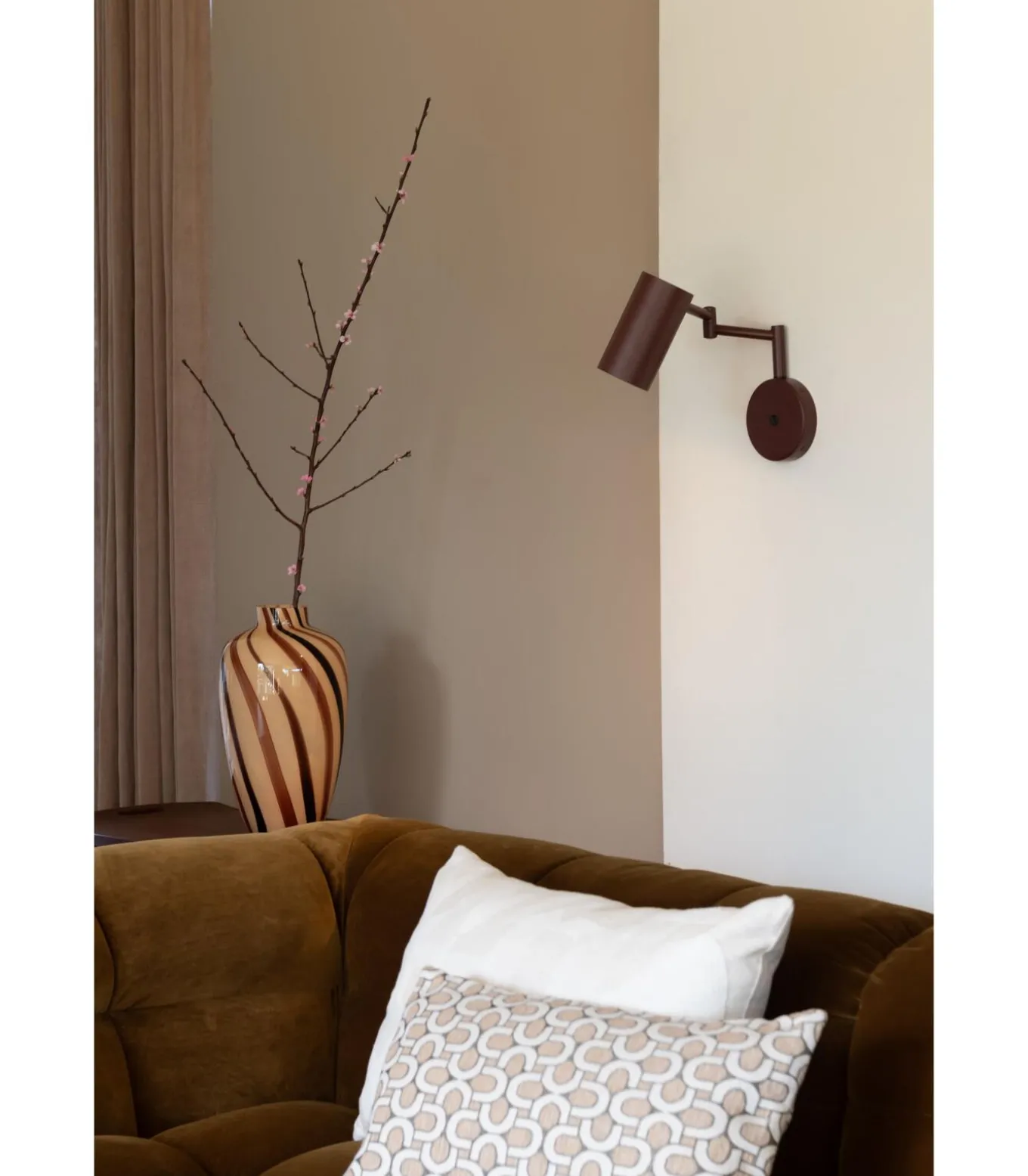 Wandlamp Bilbao - Rood - 33x12x27cm