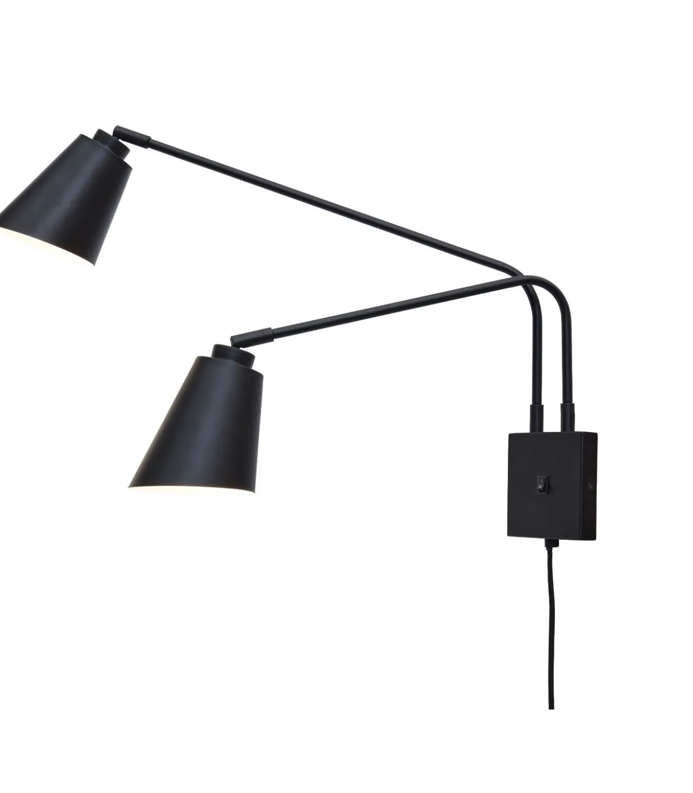 Wandlamp Bremen - Zwart - 130x60x49cm - 2L