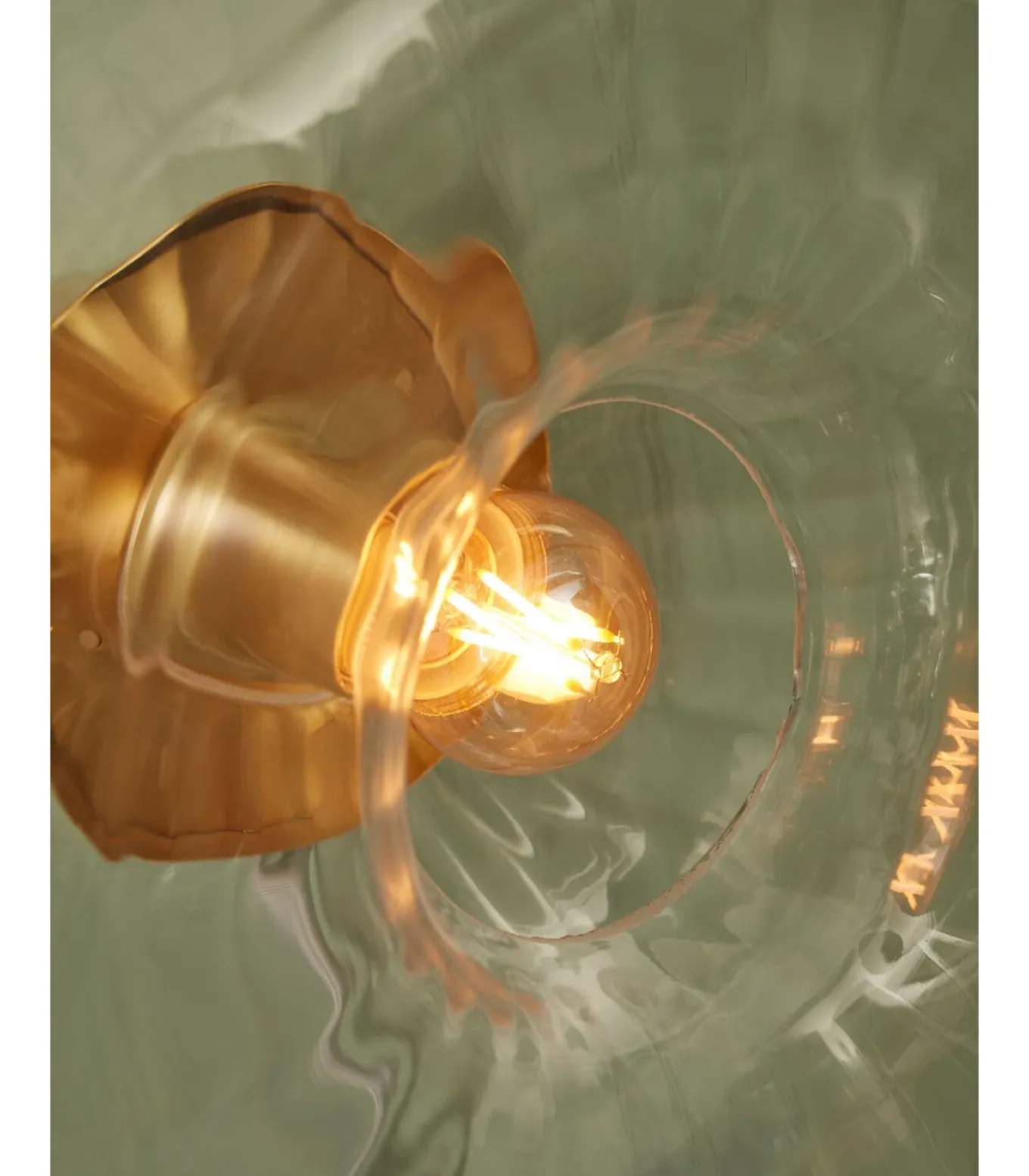 Wandlamp Brussels - Goud/Glas - Ø27cm