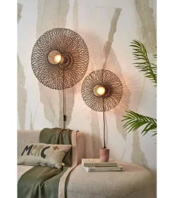 Wandlamp Cango - Bamboe Zwart - Ø40cm