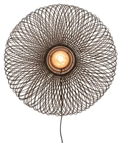 Wandlamp Cango - Bamboe Zwart - Ø60cm