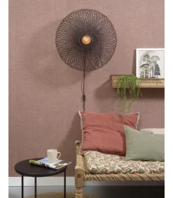 Wandlamp Cango - Bamboe Zwart - Ø60cm