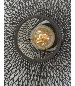 Wandlamp Cango - Bamboe Zwart - Ø60cm