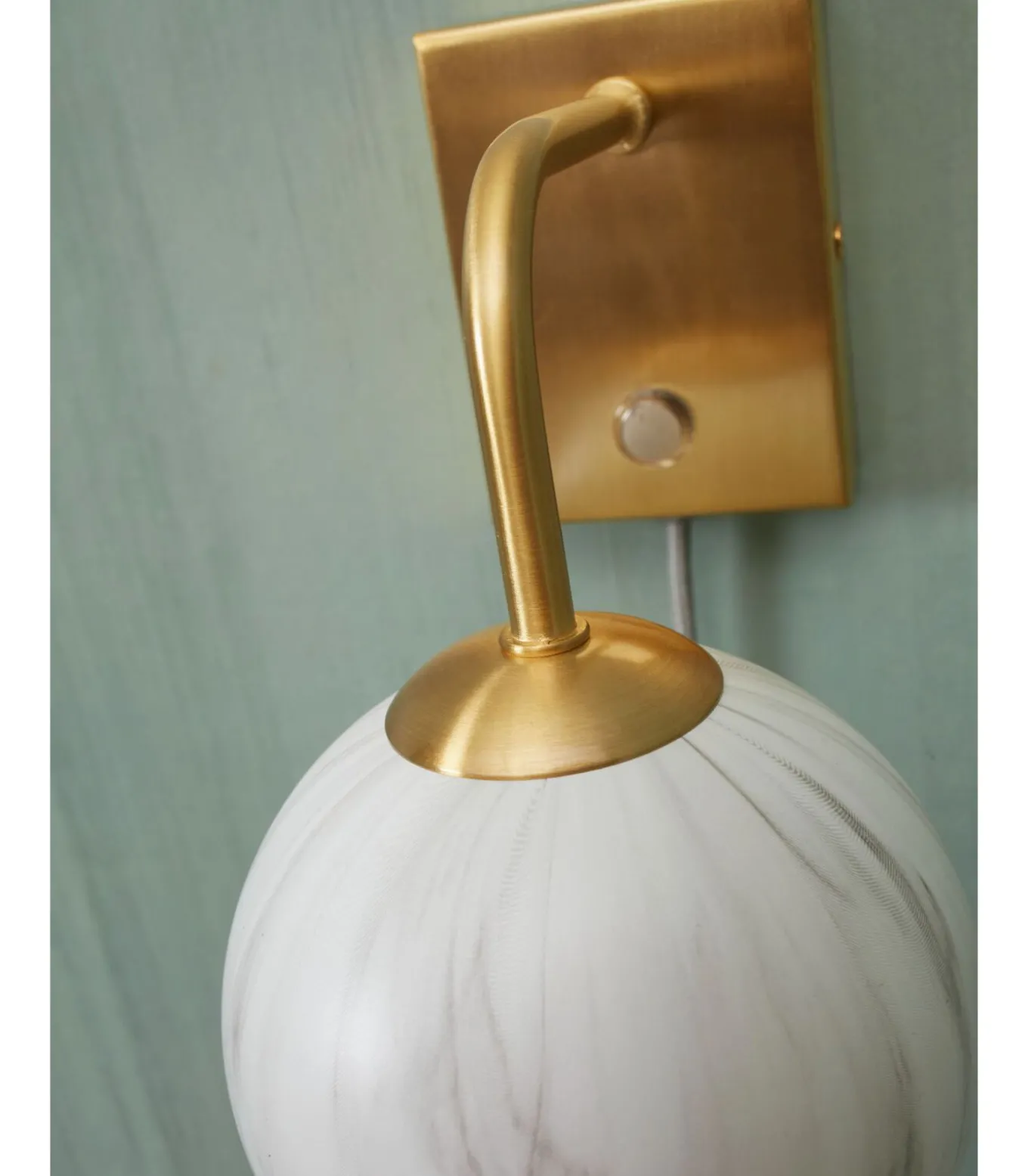 Wandlamp Carrara - Goud/Wit - 12x18x21cm