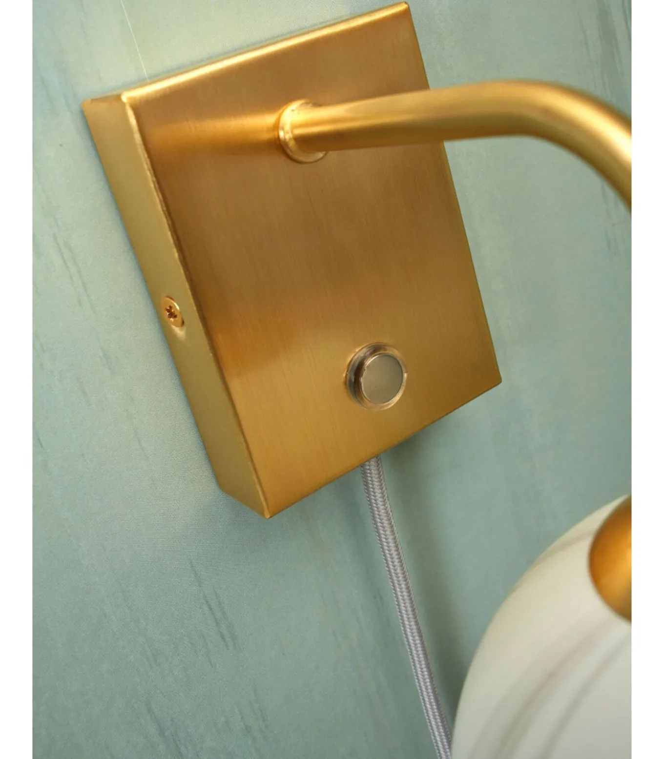 Wandlamp Carrara - Goud/Wit - 12x18x21cm